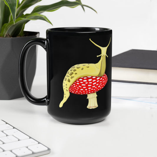 A - Banana slug - Black Glossy Mug