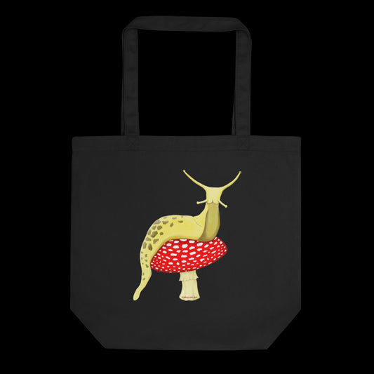 D - Banana slug - 16 x 14 organic cotton Tote Bag