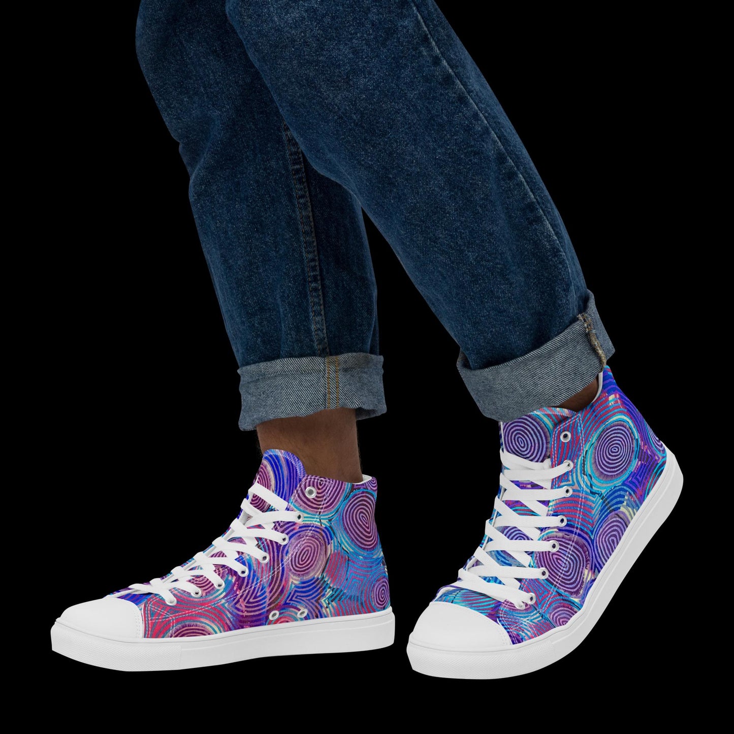 X - Abstract 1 - Men’s high top canvas shoes