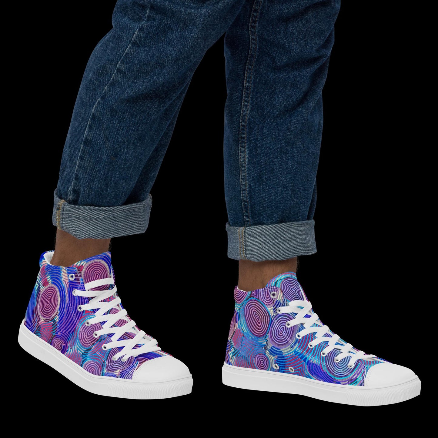 X - Abstract 1 - Men’s high top canvas shoes