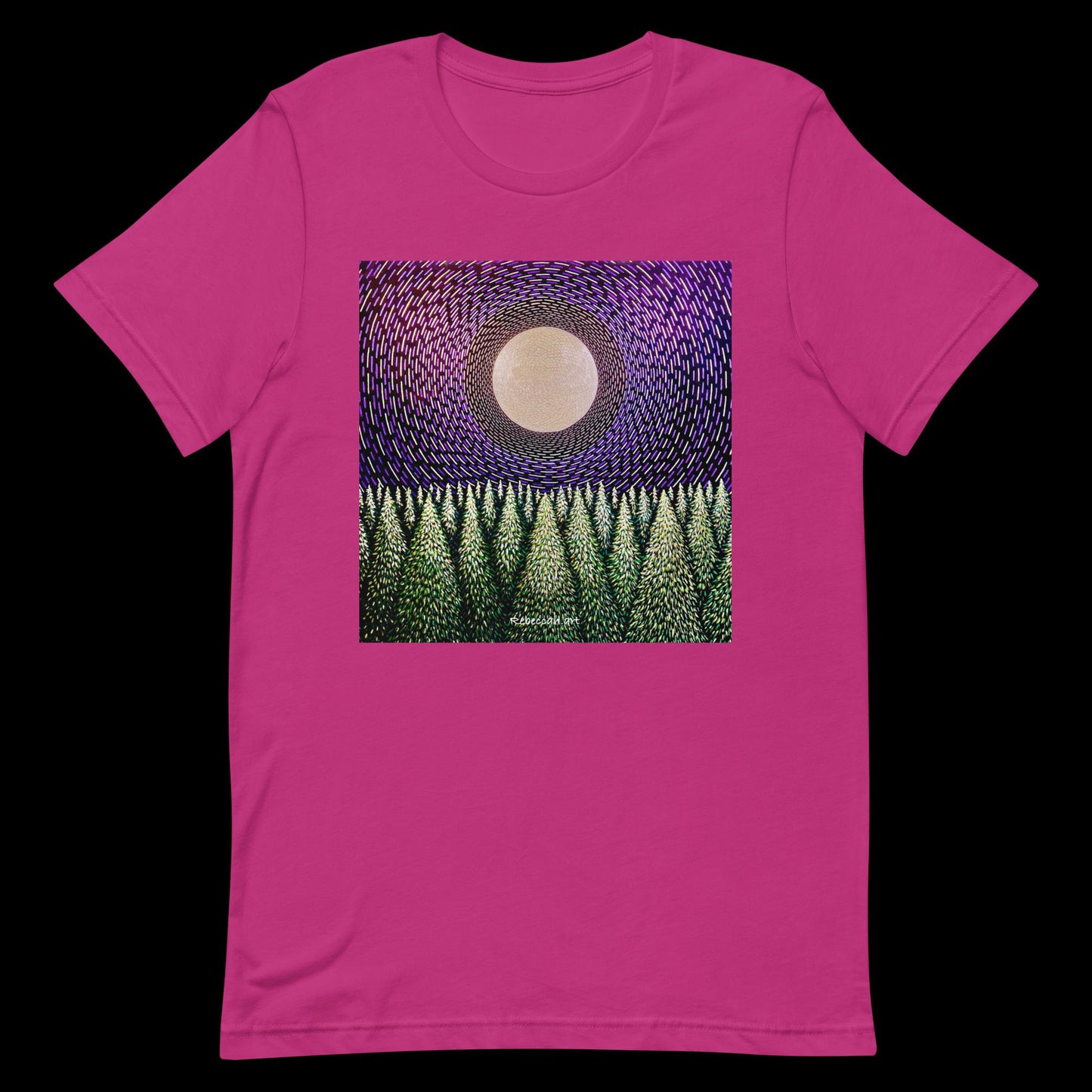 B - Full moon over forest t-shirt