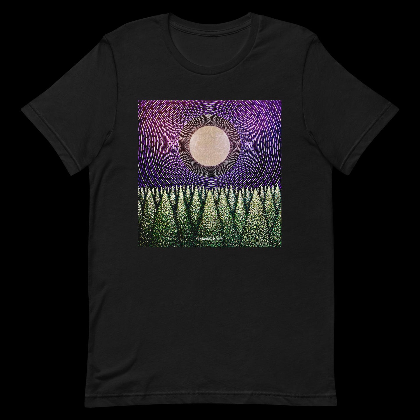 B - Full moon over forest t-shirt