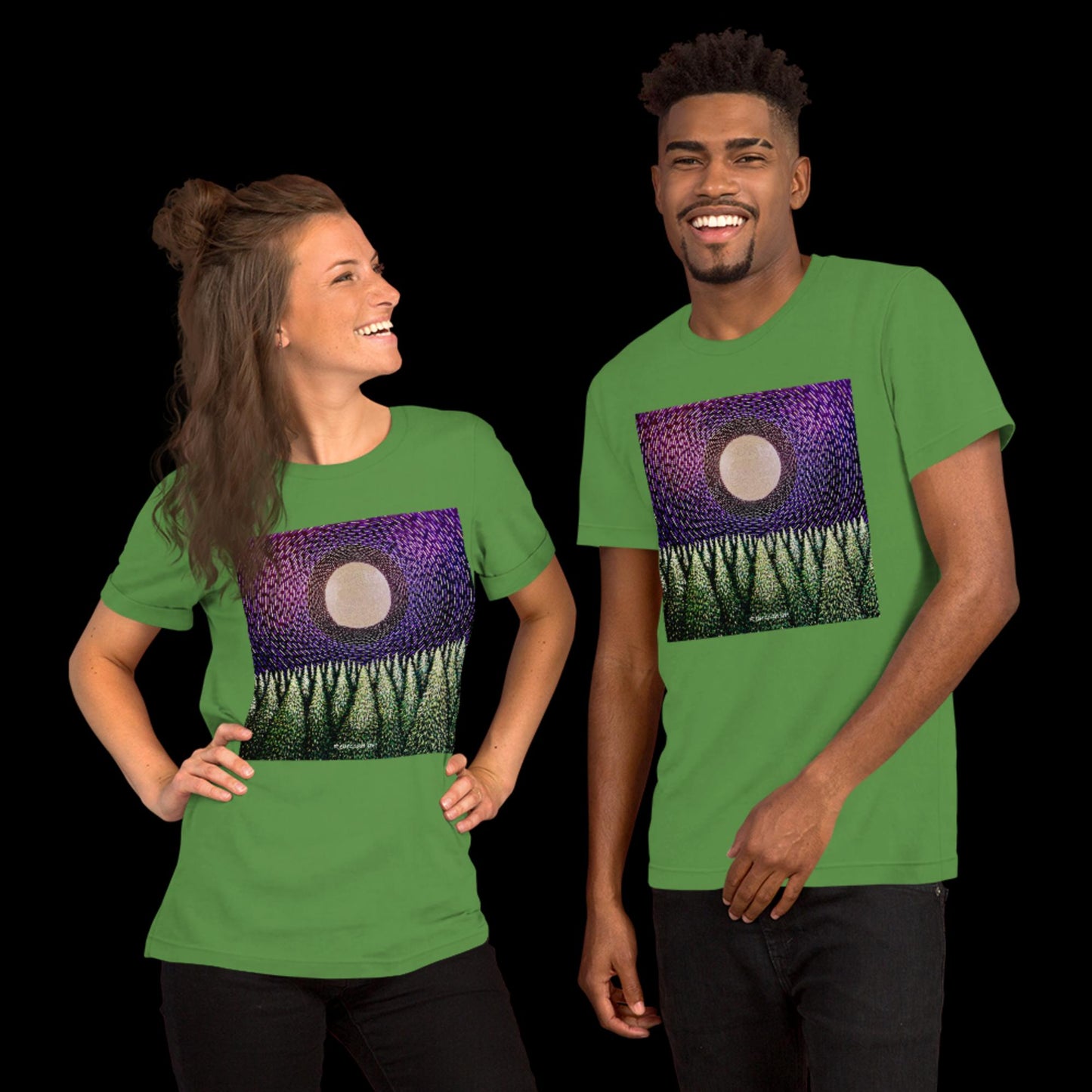 B - Full moon over forest t-shirt