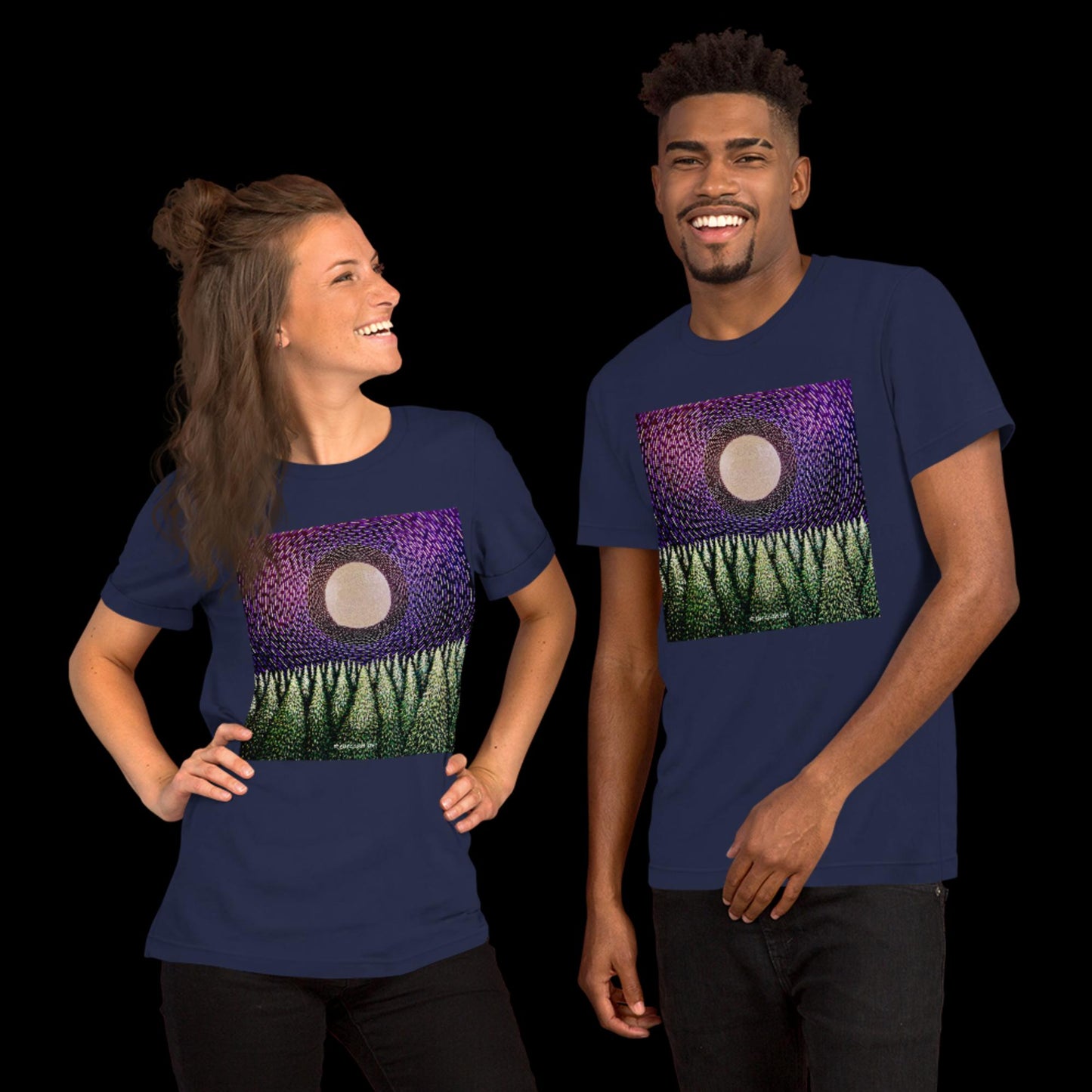 B - Full moon over forest t-shirt