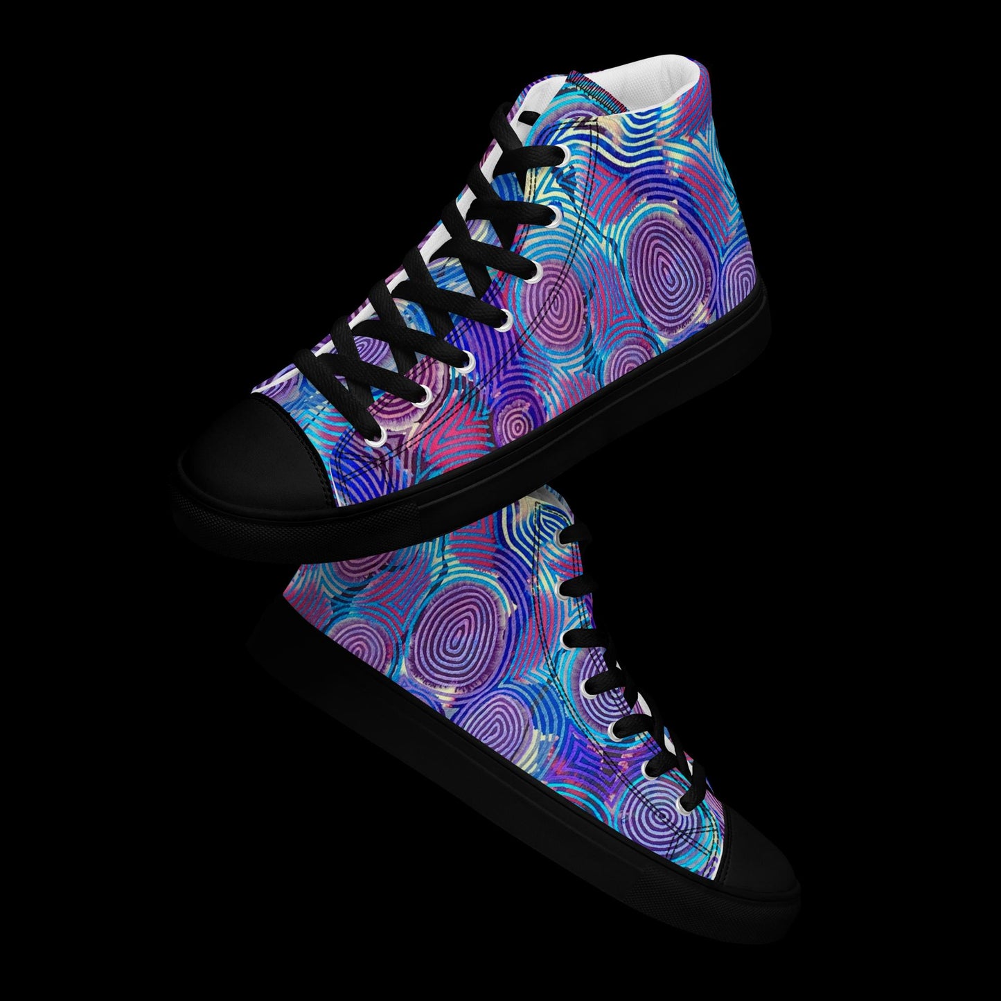 X - Abstract 1 - Women’s high top canvas shoes