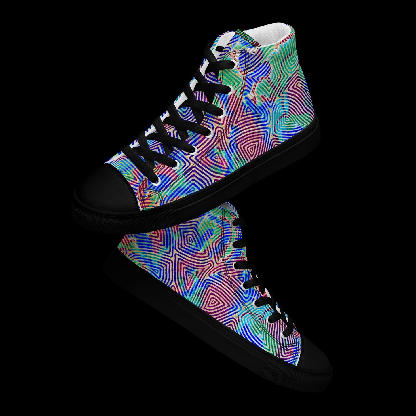 X - Abstract 4 - Women’s high top canvas shoes