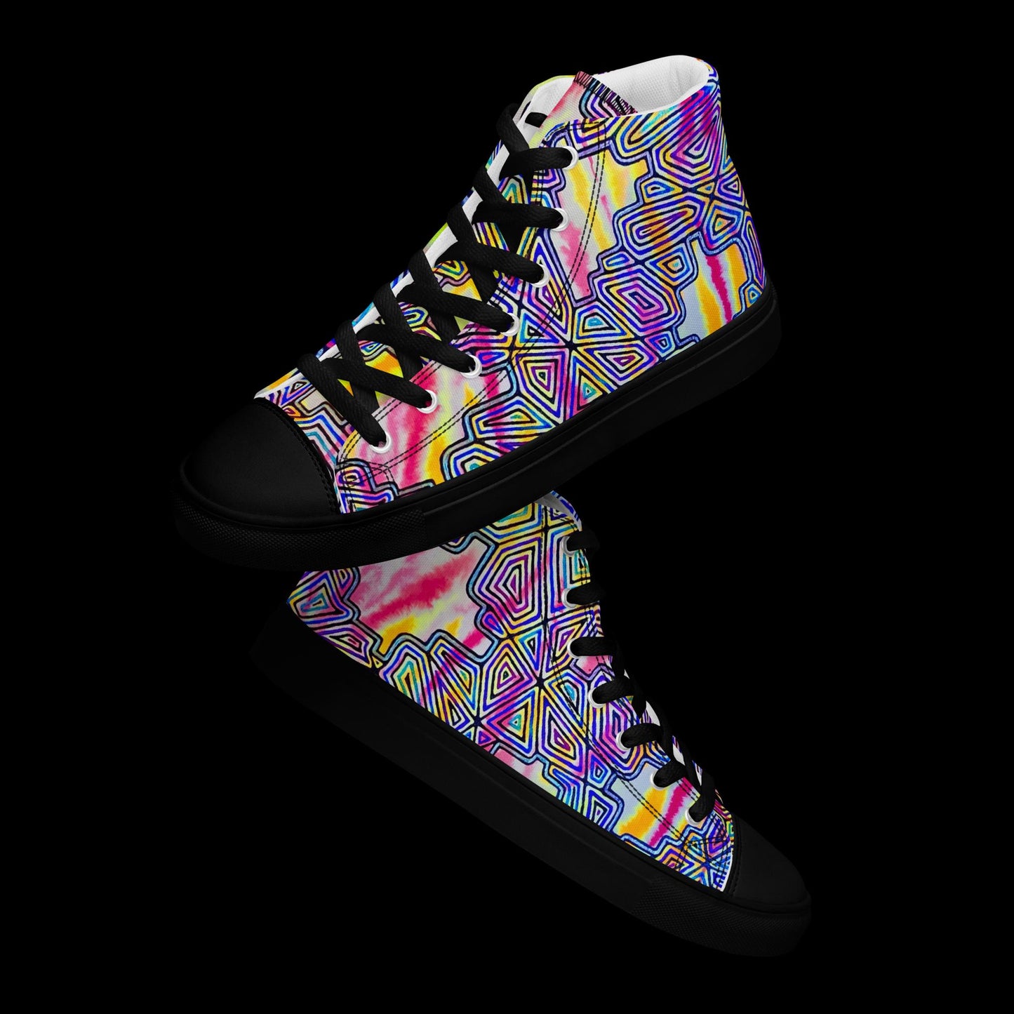 X - Abstract 7 - Women’s high top canvas shoes