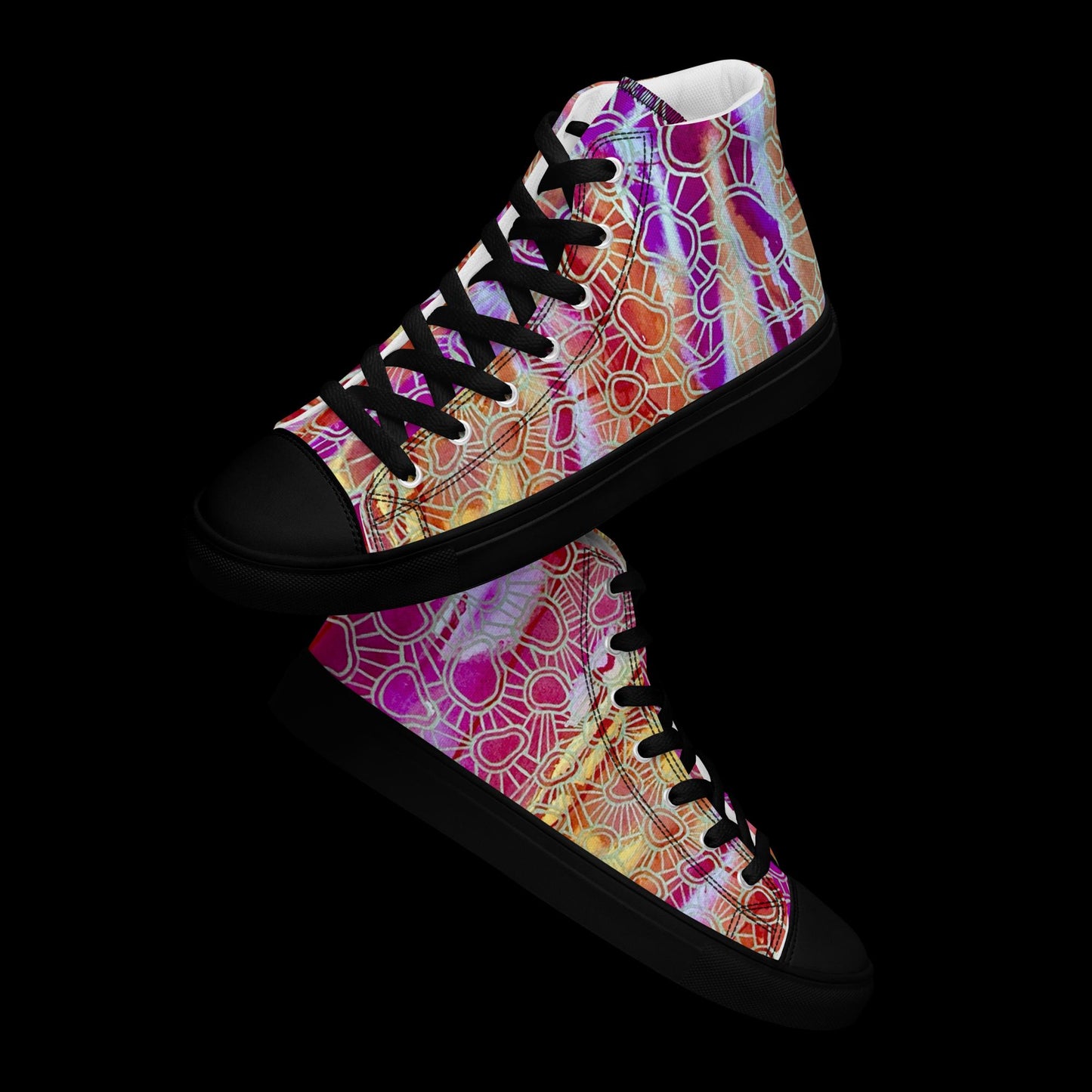 X - Abstract 8 - Women’s high top canvas shoes