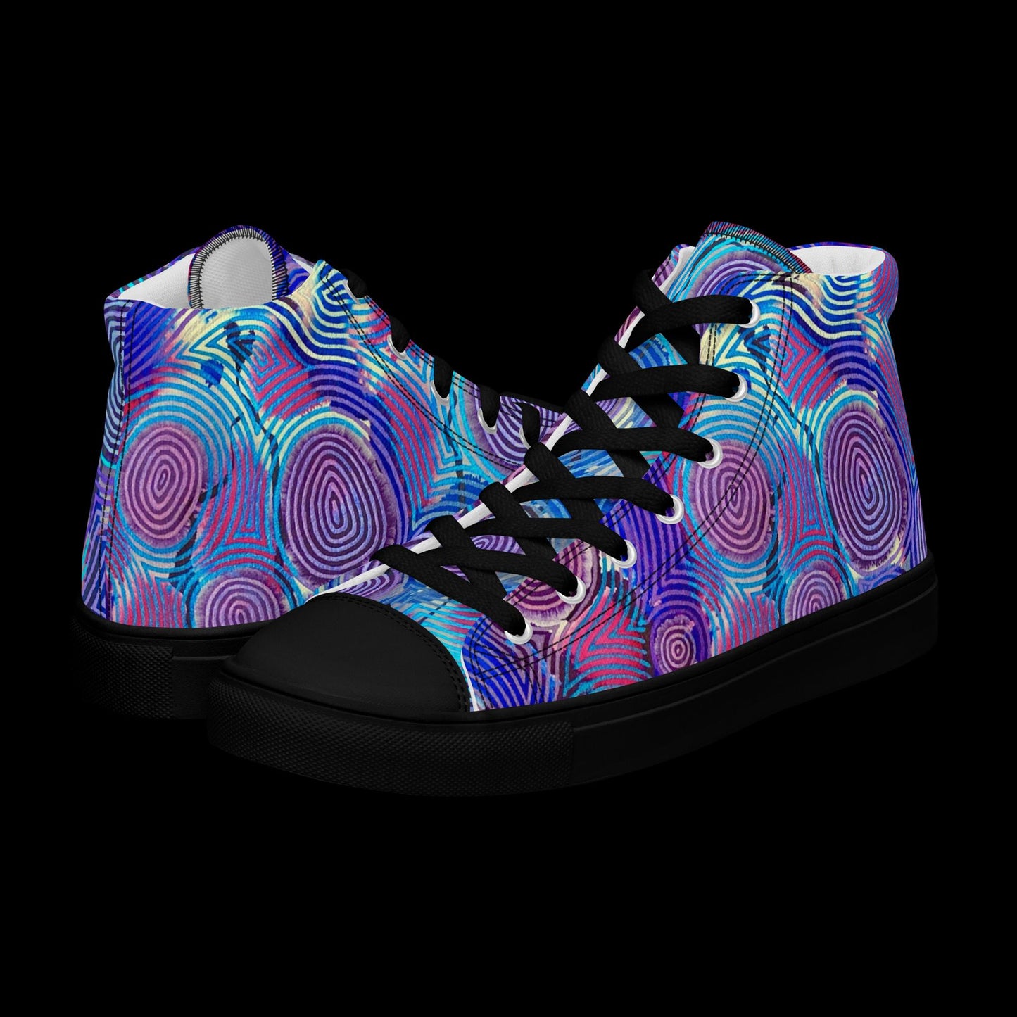 X - Abstract 1 - Women’s high top canvas shoes