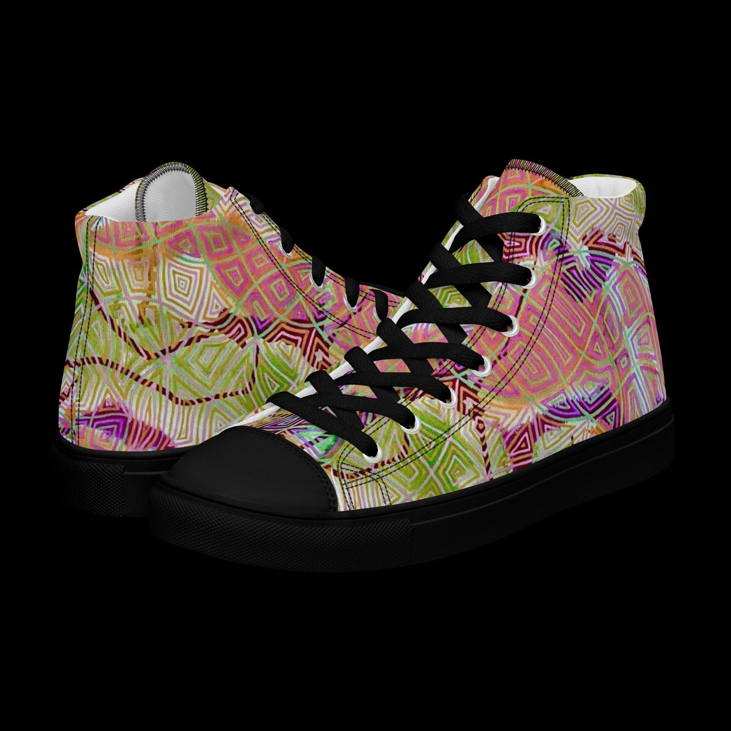 X - Abstract 5 - Women’s high top canvas shoes