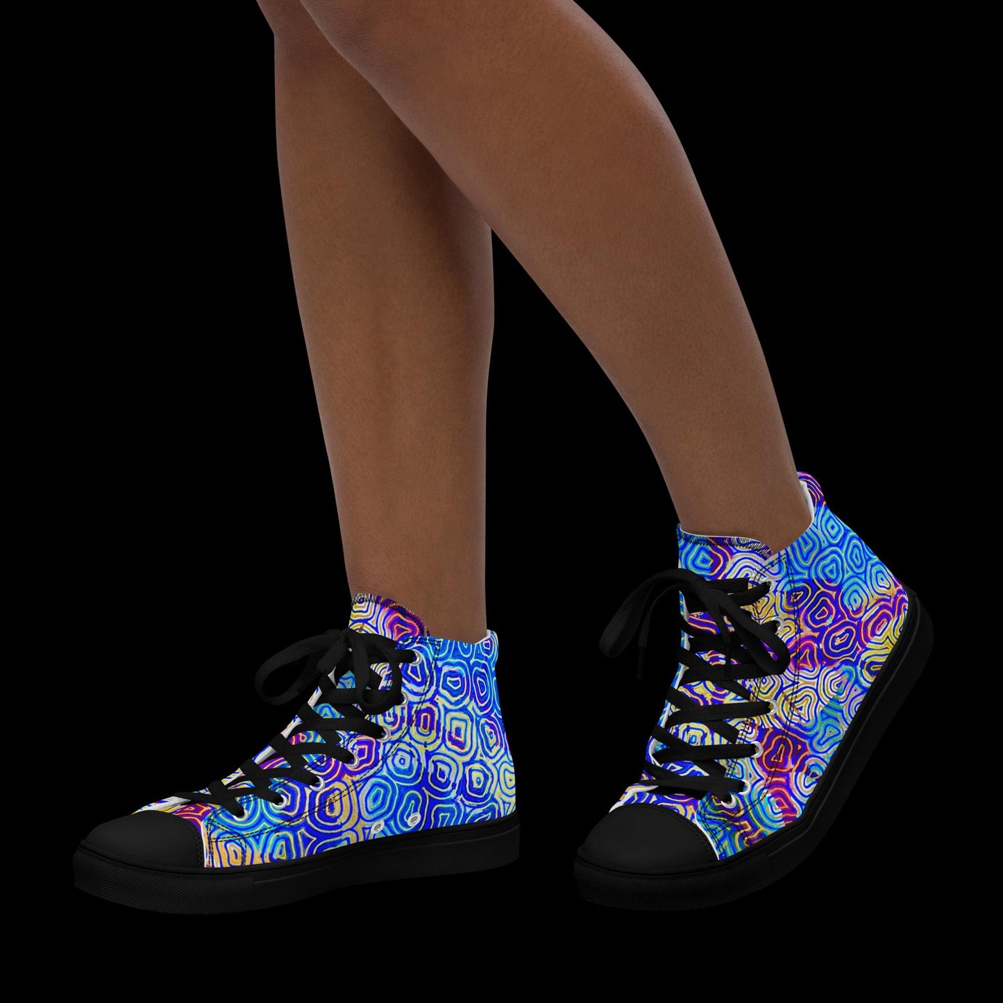 X - Abstract 10 - Women’s high top canvas shoes