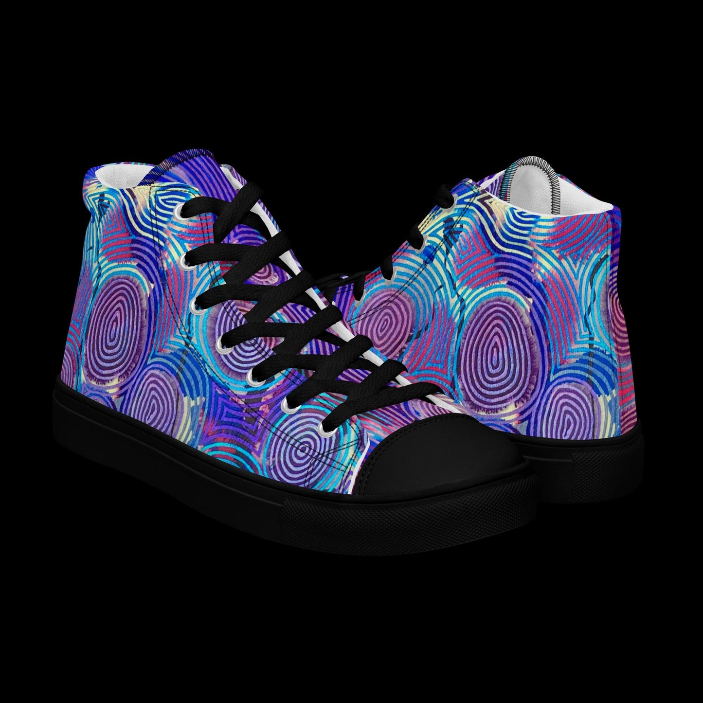 X - Abstract 1 - Women’s high top canvas shoes