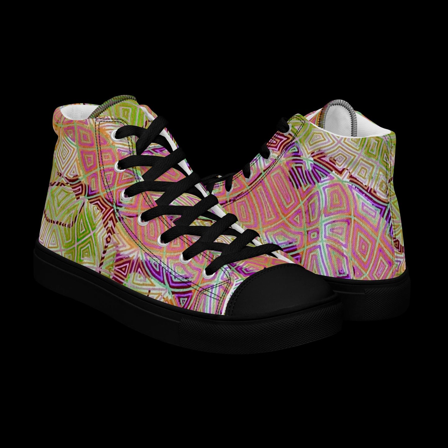 X - Abstract 5 - Women’s high top canvas shoes