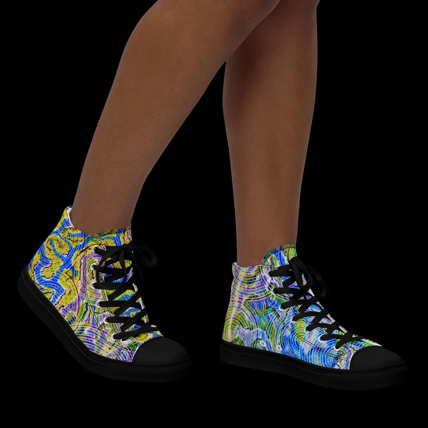 X - Abstract 6 - Women’s high top canvas shoes