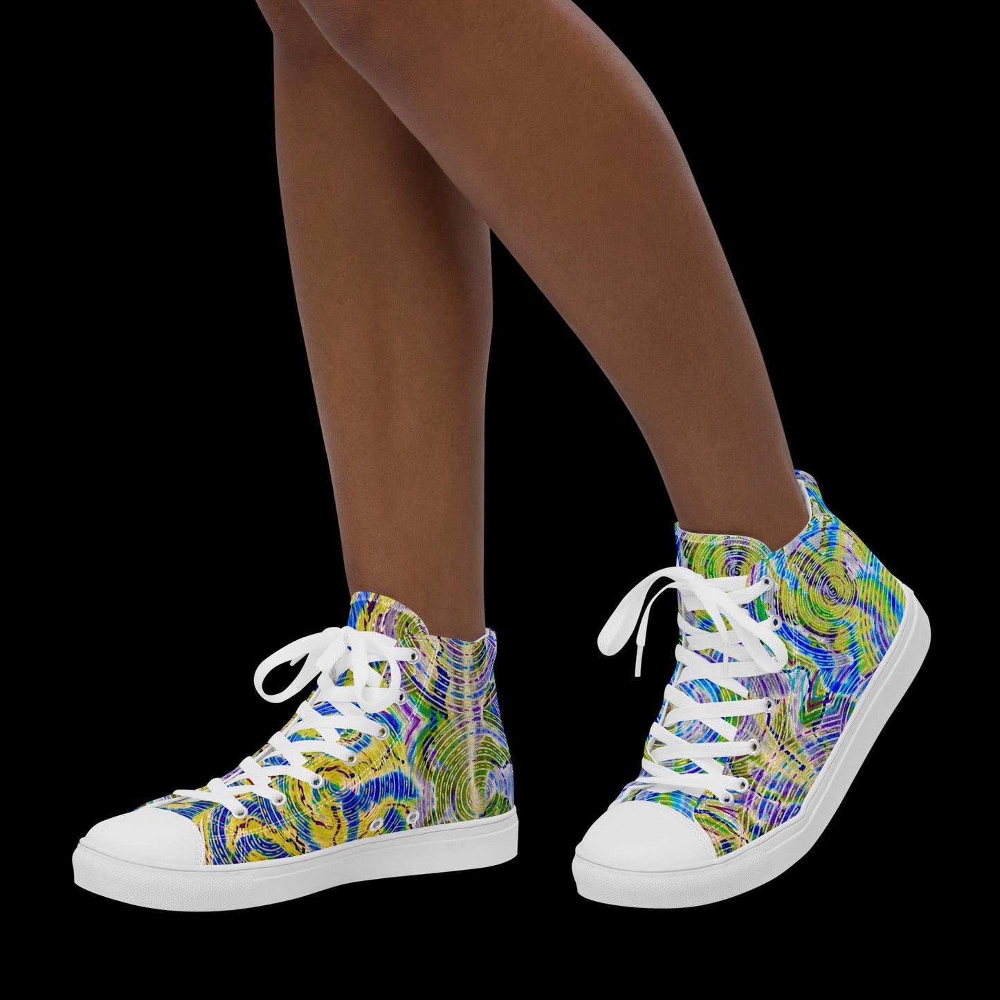 X - Abstract 6 - Women’s high top canvas shoes