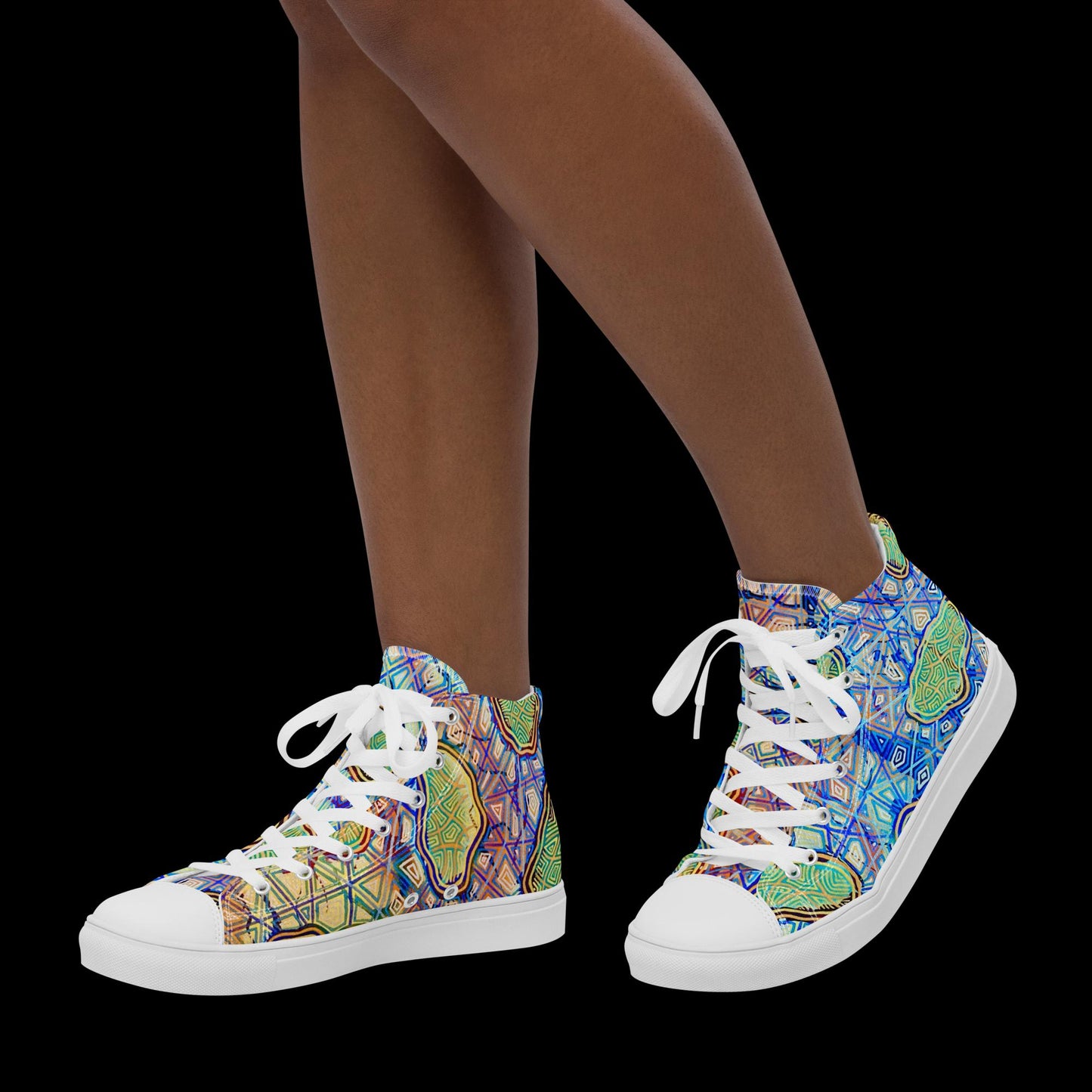 X - Abstract 9 - Women’s high top canvas shoes