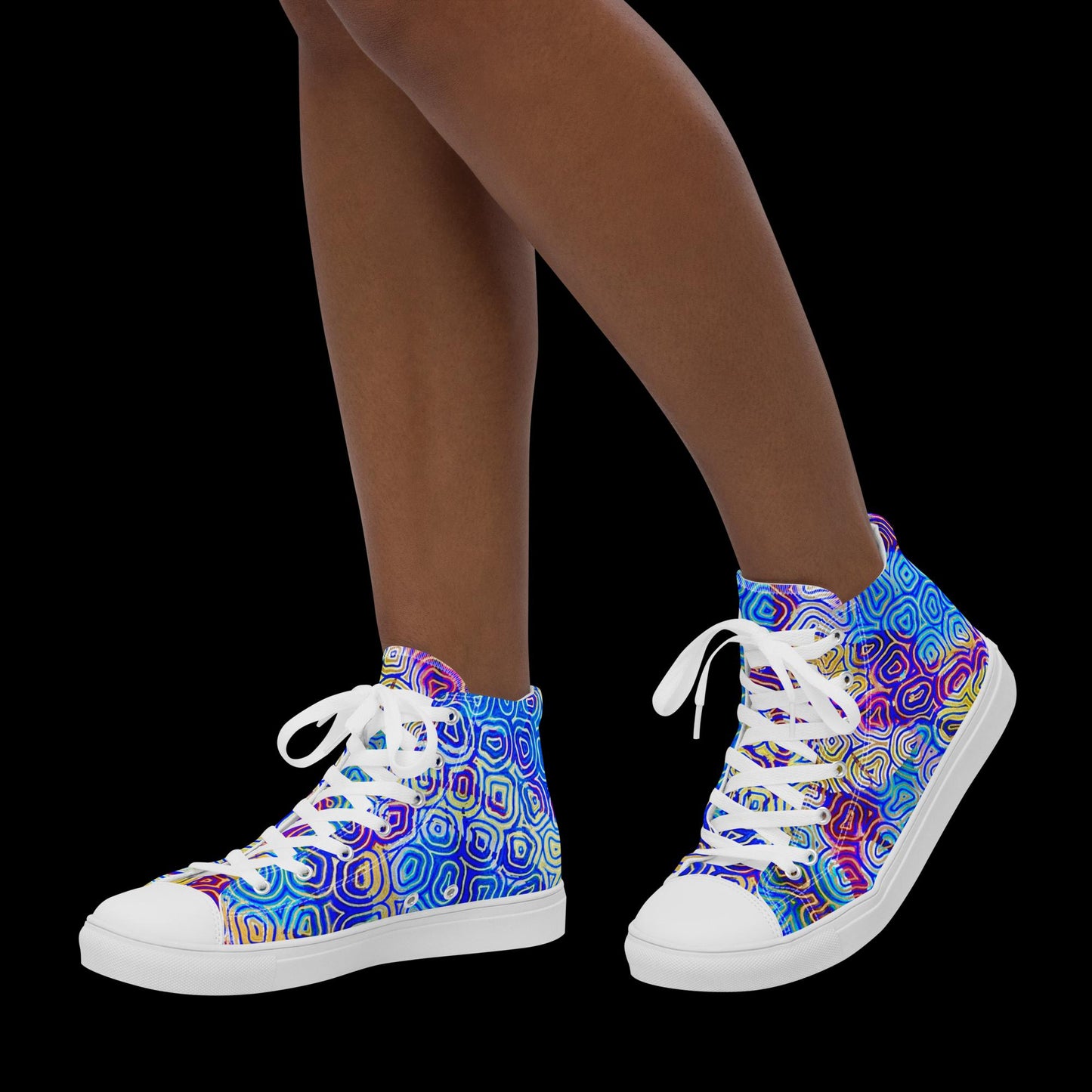 X - Abstract 10 - Women’s high top canvas shoes