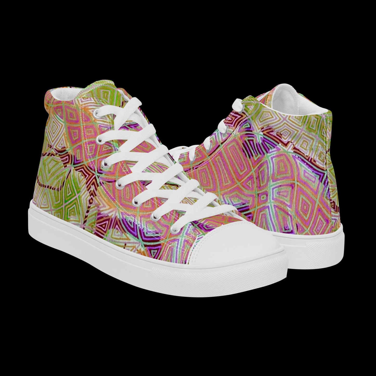 X - Abstract 5 - Women’s high top canvas shoes