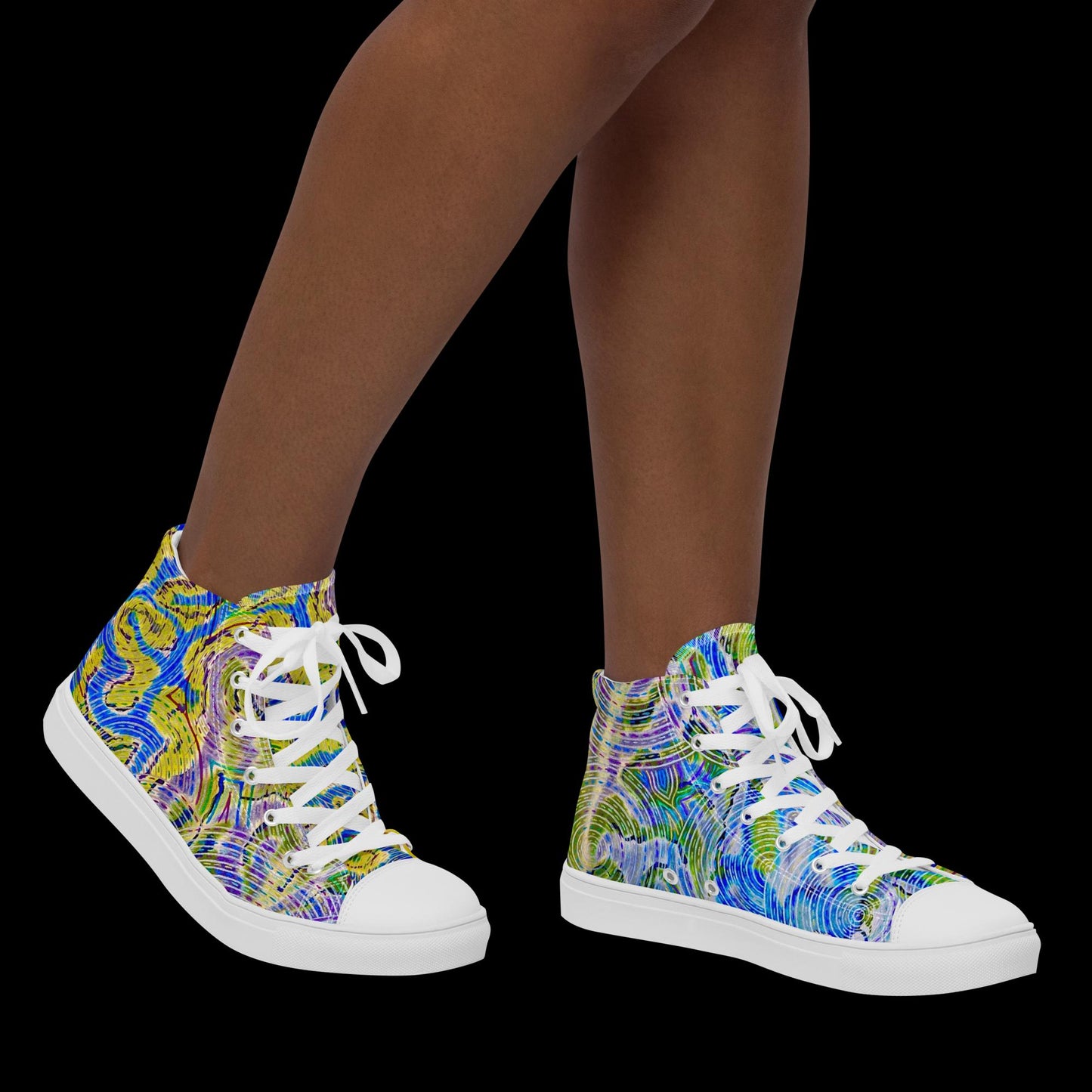 X - Abstract 6 - Women’s high top canvas shoes