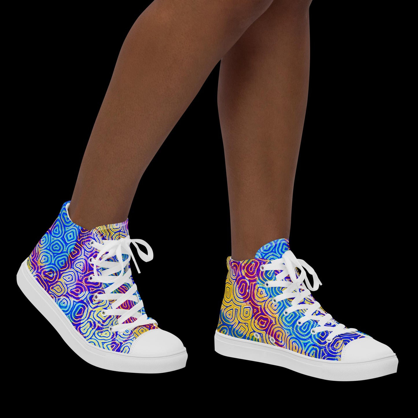 X - Abstract 10 - Women’s high top canvas shoes