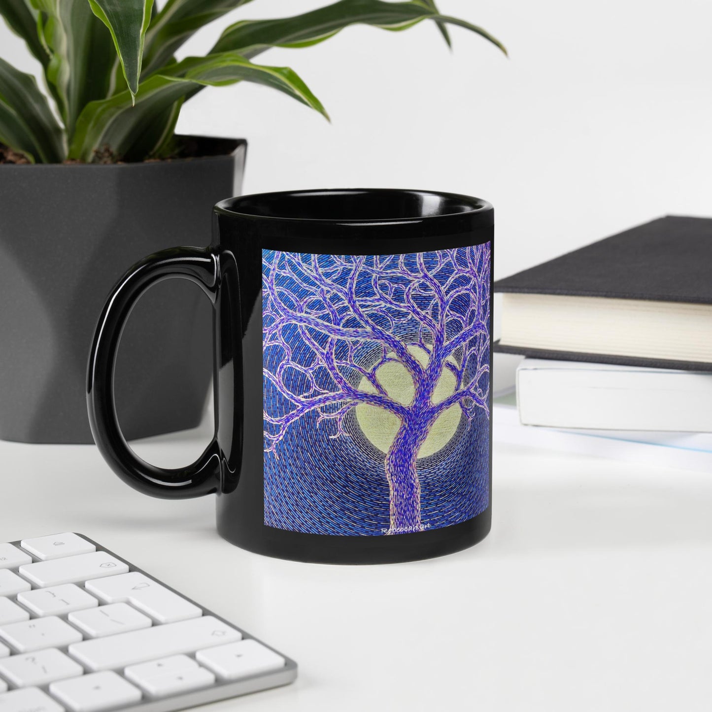 A - Full moon and tree - mug