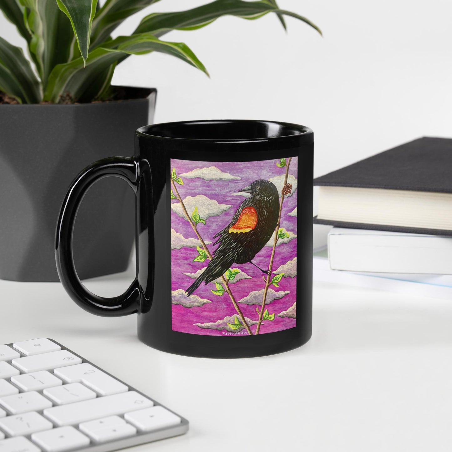 A - Red winged blackbird - mug