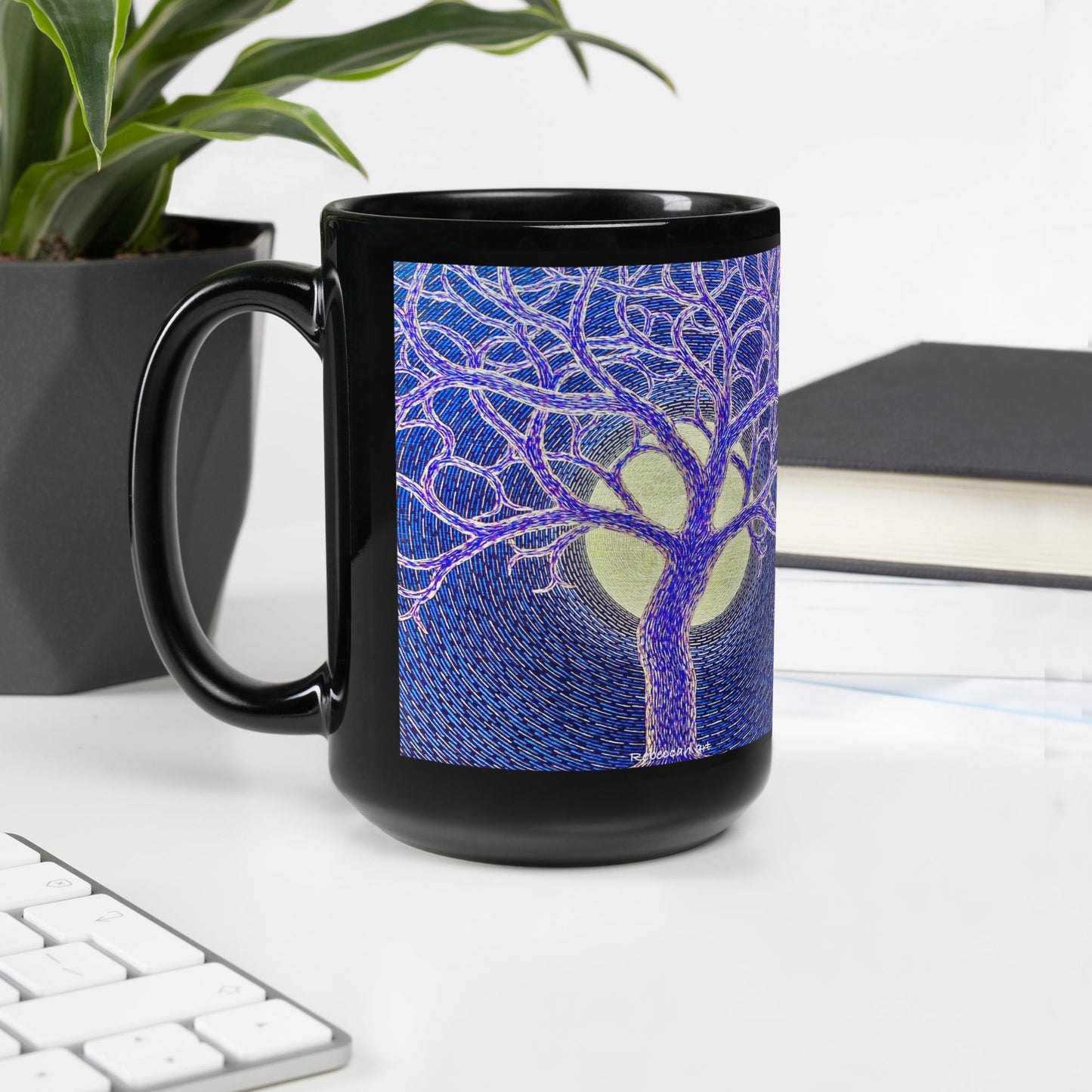 A - Full moon and tree - mug