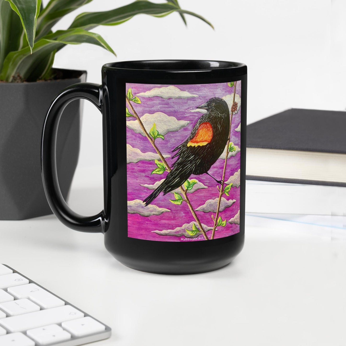 A - Red winged blackbird - mug