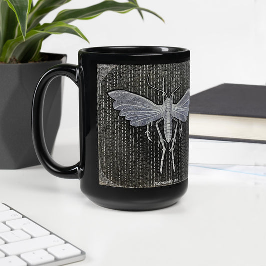 A - White plumed moth - mug