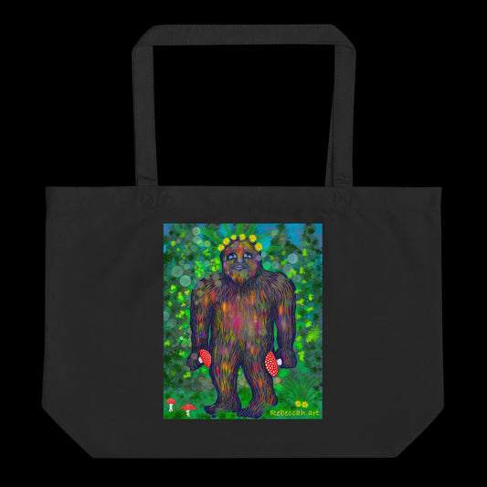 D - Bigfoot - 20 x 14 organic cotton tote bag